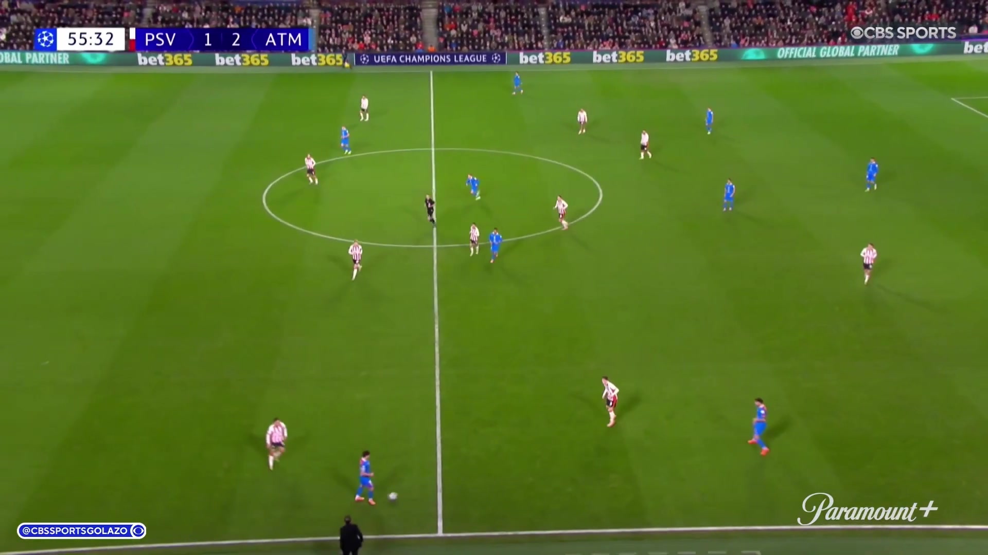 传射建功！瑟尔洛特头球破门，马竞扩大比分3-1埃因霍温！