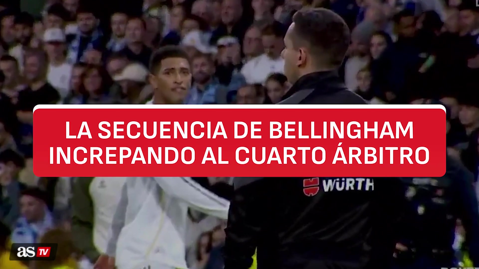 DAZN捕捉到贝林厄姆赛后对第四裁判疯狂爆粗：Fxxk！