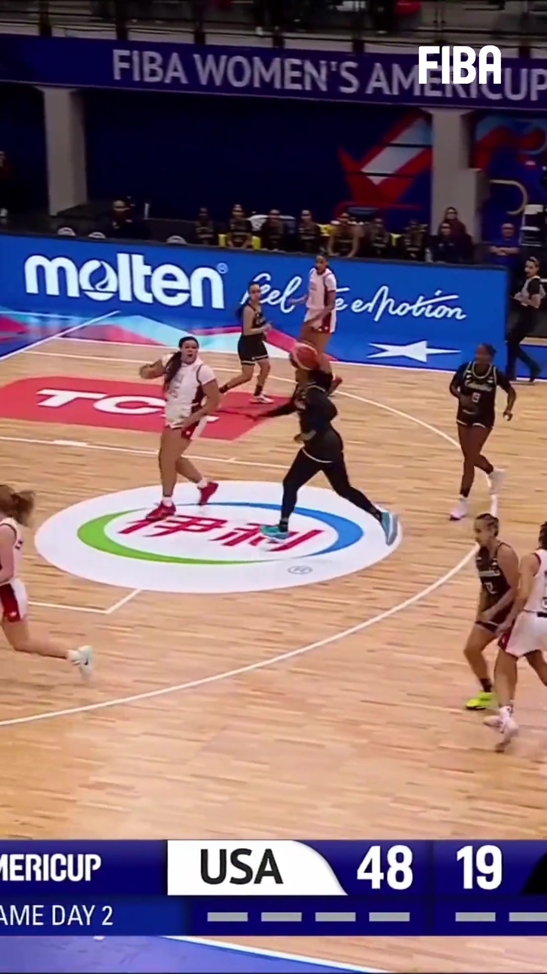 能快攻有投射有技术有对抗！美国女篮U20巨胖球员简直对手噩梦