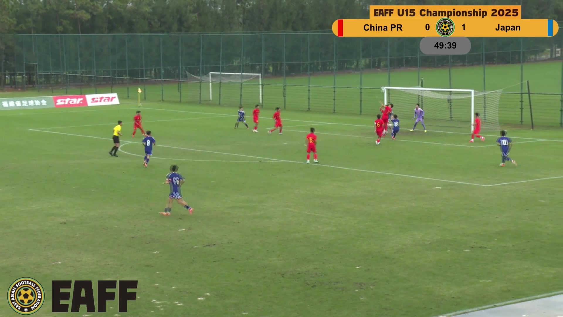 国足U15两球落后！饭田苍生转身抽射扩大比分，这下停球有灵性
