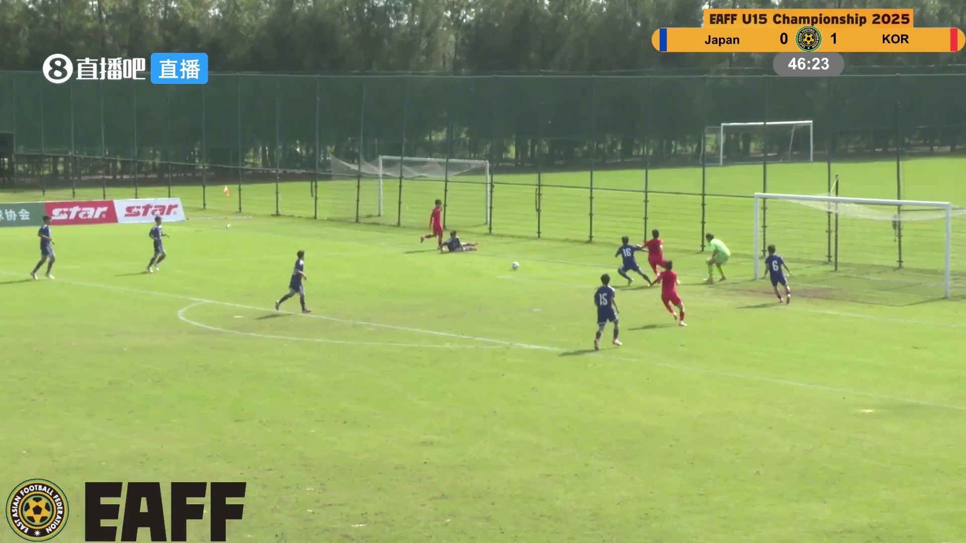 日本两球落后！韩国U15倒三角助攻队友破门！