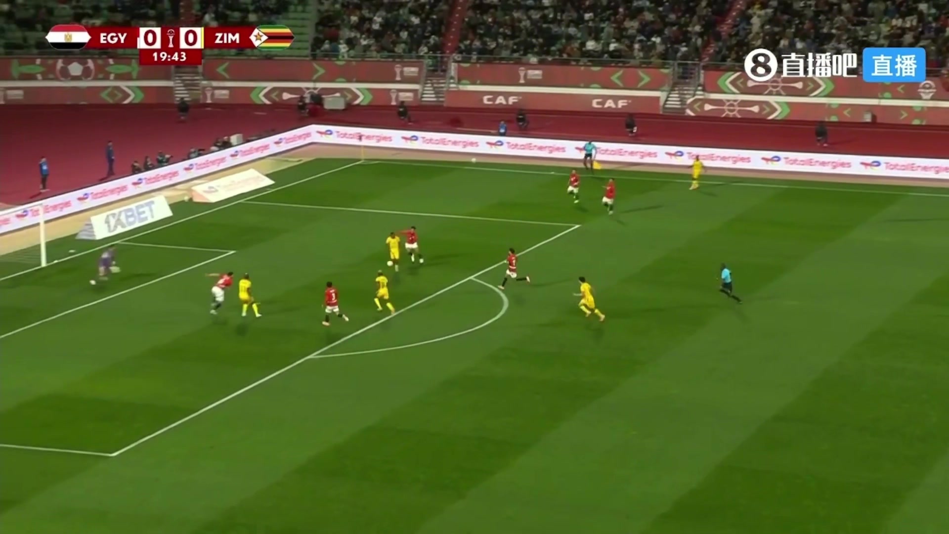 津巴布韦前锋杜比第20分钟破门，埃及0-1落后！
