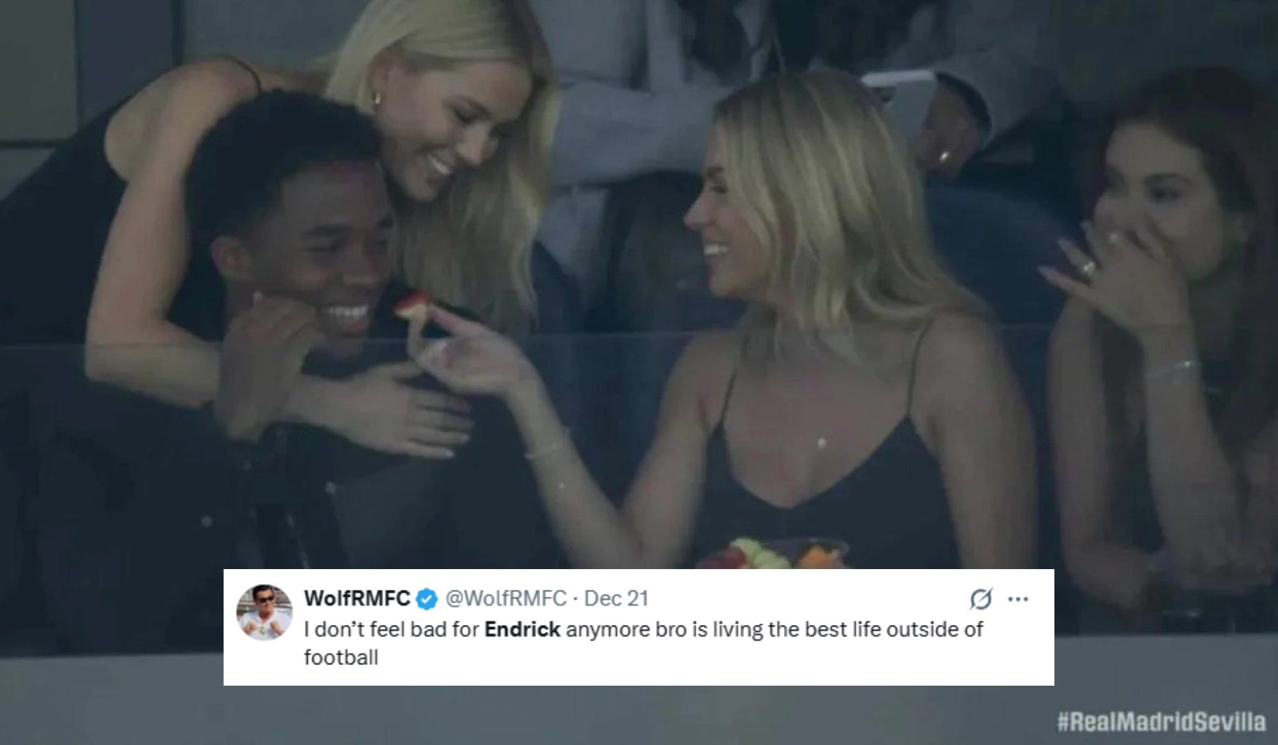 恩德里克美女环绕，网友嫉妒坏了：他过着足球之外最棒的生活