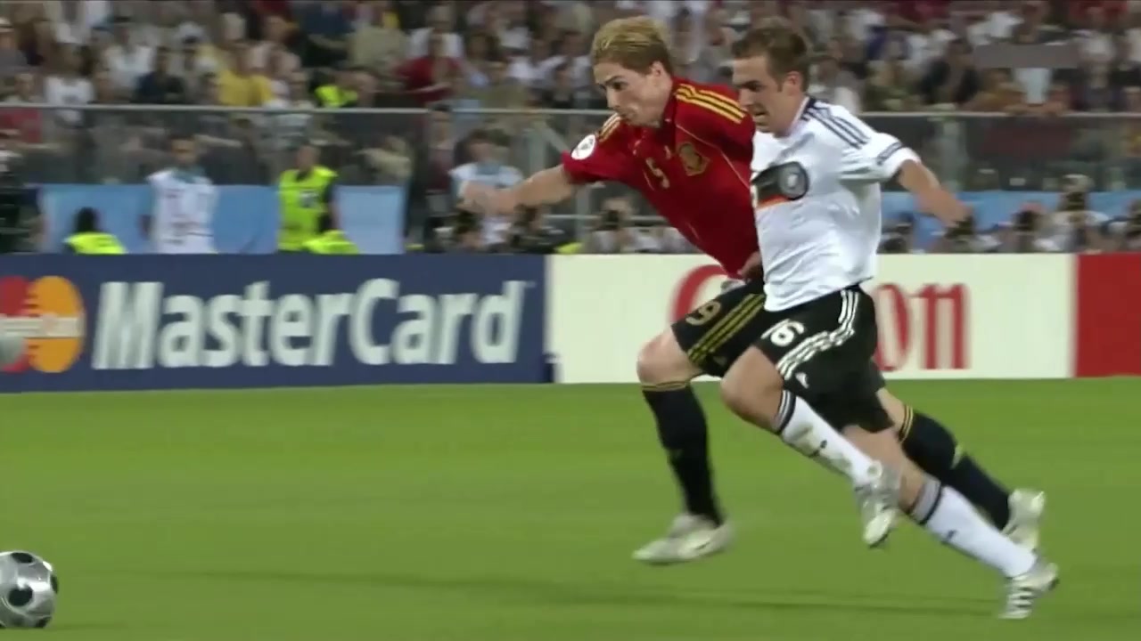 08年欧洲杯决赛！人生赢家托雷斯强吃拉姆！打进制胜进球！!