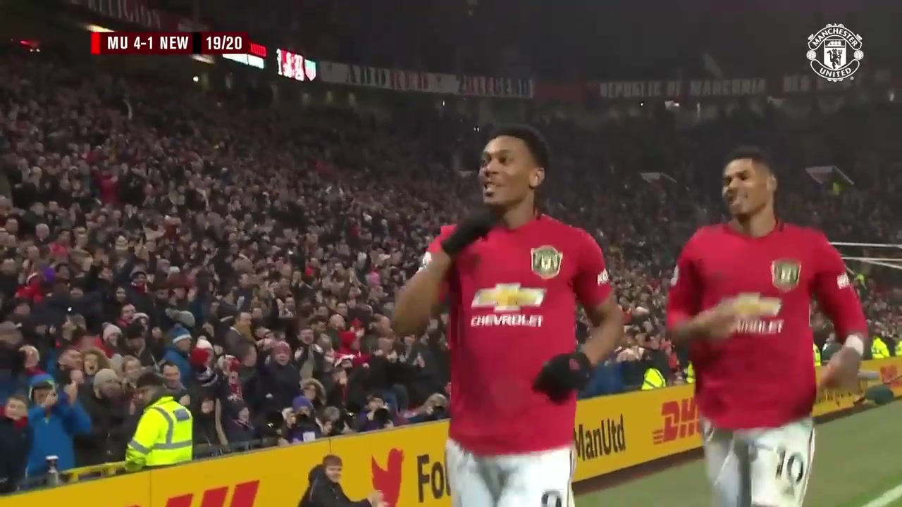 2019年曼联4-1纽卡 马夏尔青木拉师傅建功 那时三人平均年龄21岁