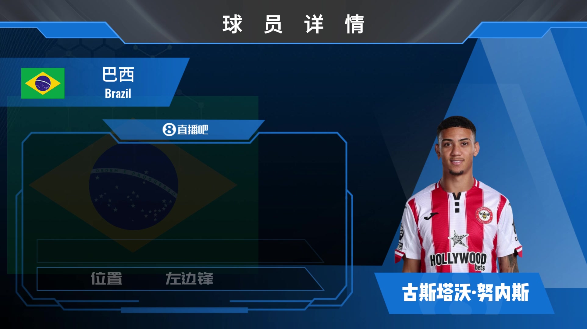 小蜜蜂努内斯集锦：巴西锋线储备力量 门前终结能力仍需提升