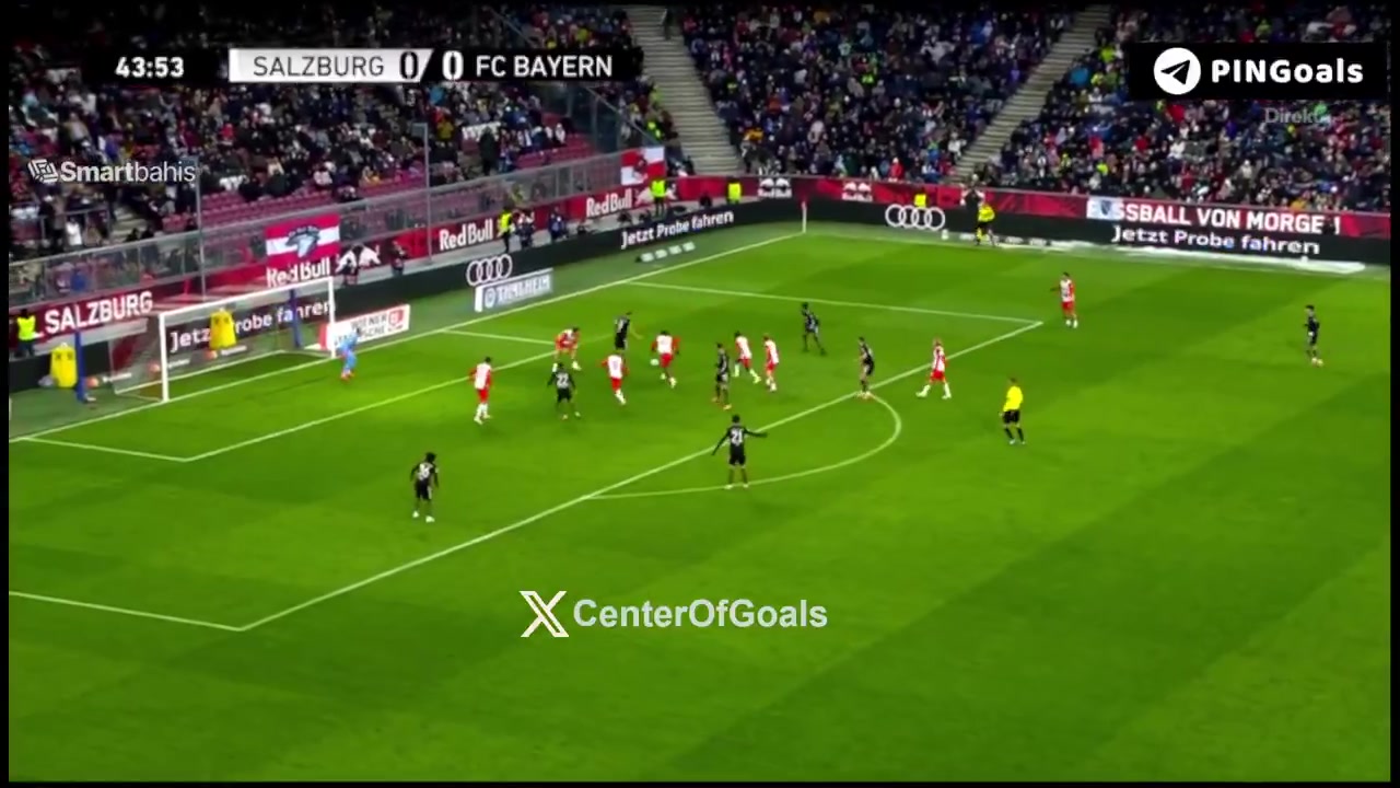 伊藤洋辉不停球抽射变线入网，拜仁1-0领先萨尔茨堡