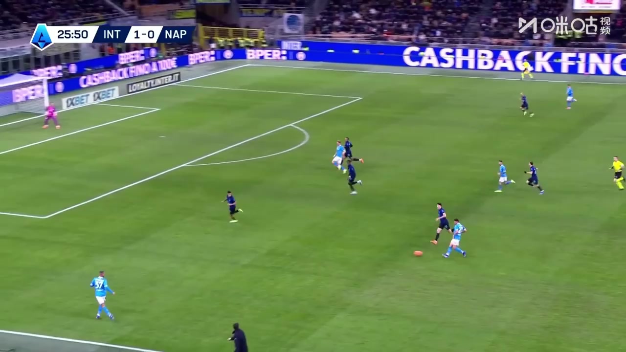 那不勒斯1-1扳平国米！埃尔马斯下底传中，麦克托米奈包抄破门！