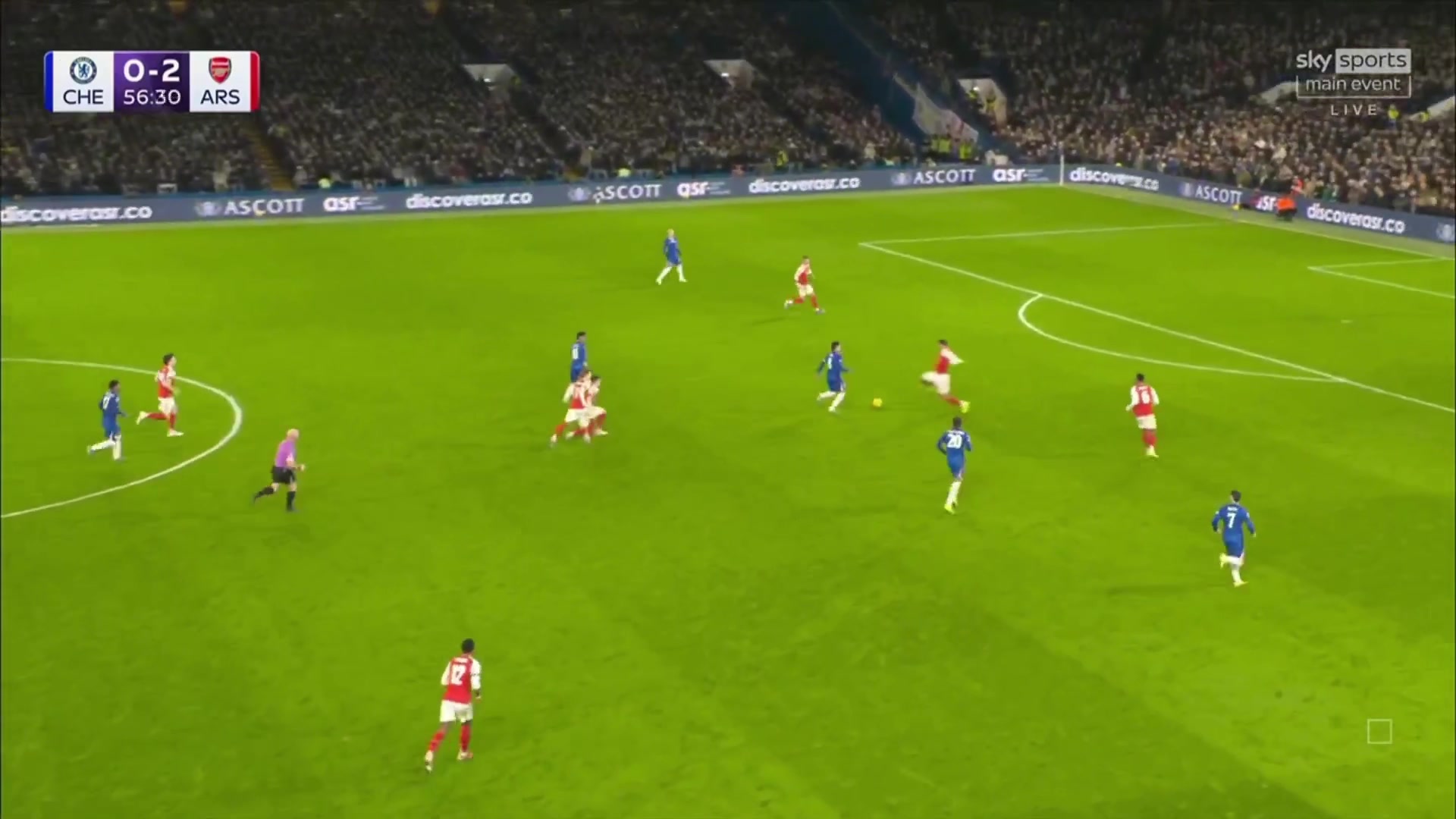 蓝军扳回一球！内托传后点，加纳乔抽射近角得手