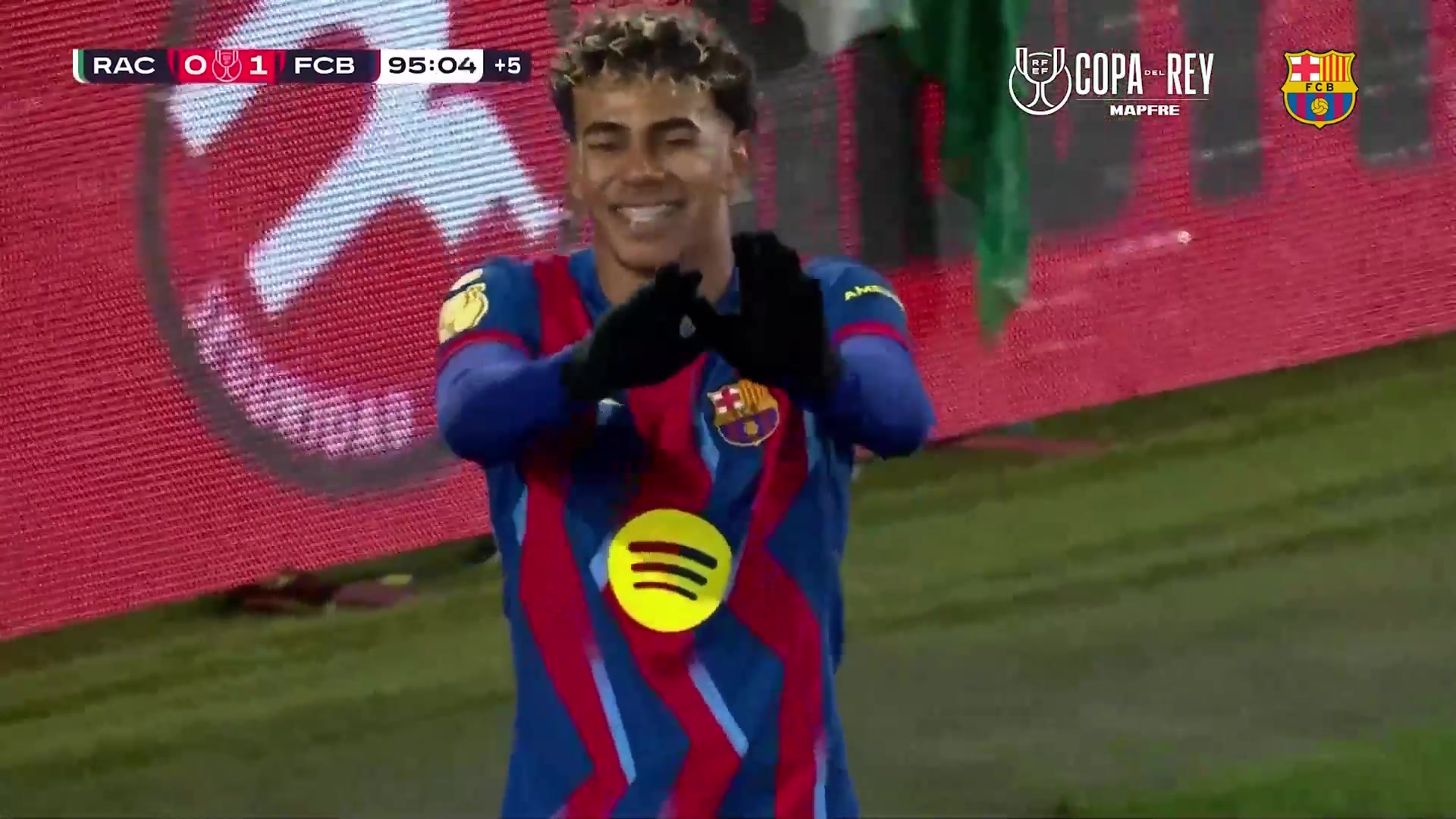 巴萨补时再进一球！拉菲尼亚横传助攻，亚马尔后点包抄破门！