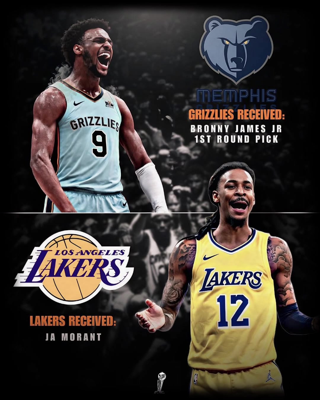 真敢想啊！美媒晒图建议：湖人可用布朗尼+1首轮去换莫兰特