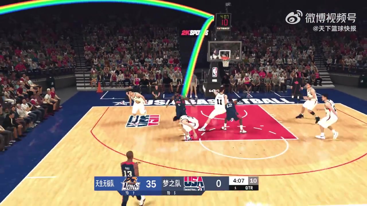 姚明从三分线外起跳隔扣詹姆斯？网友在游戏里真是啥都敢操作