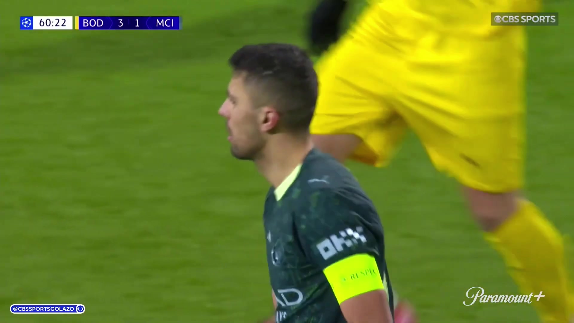 曼城雪上加霜！罗德里两黄变一红被罚下