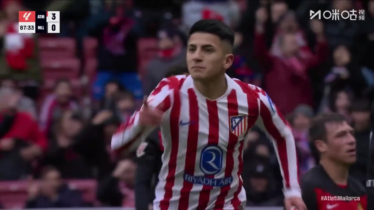 马竞3-0锁定胜局！阿尔马达禁区内得手爆射破门！