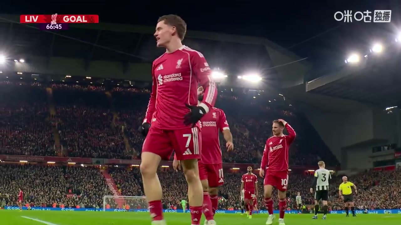 传射建功！萨拉赫助攻维尔茨推射打入死角破门！利物浦3-1纽卡！