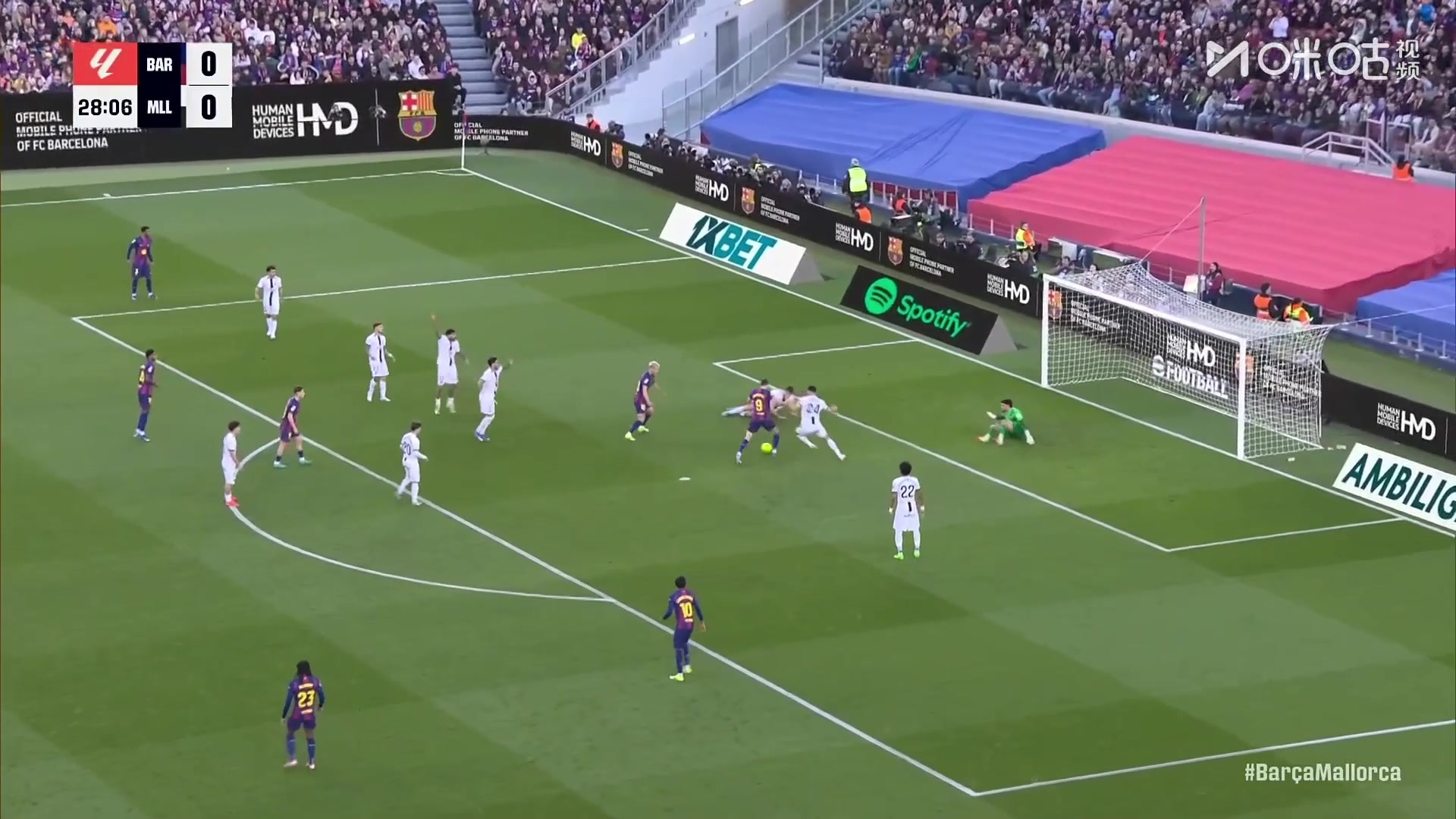 拉什福德远射造混乱！莱万破门，巴萨1-0马洛卡