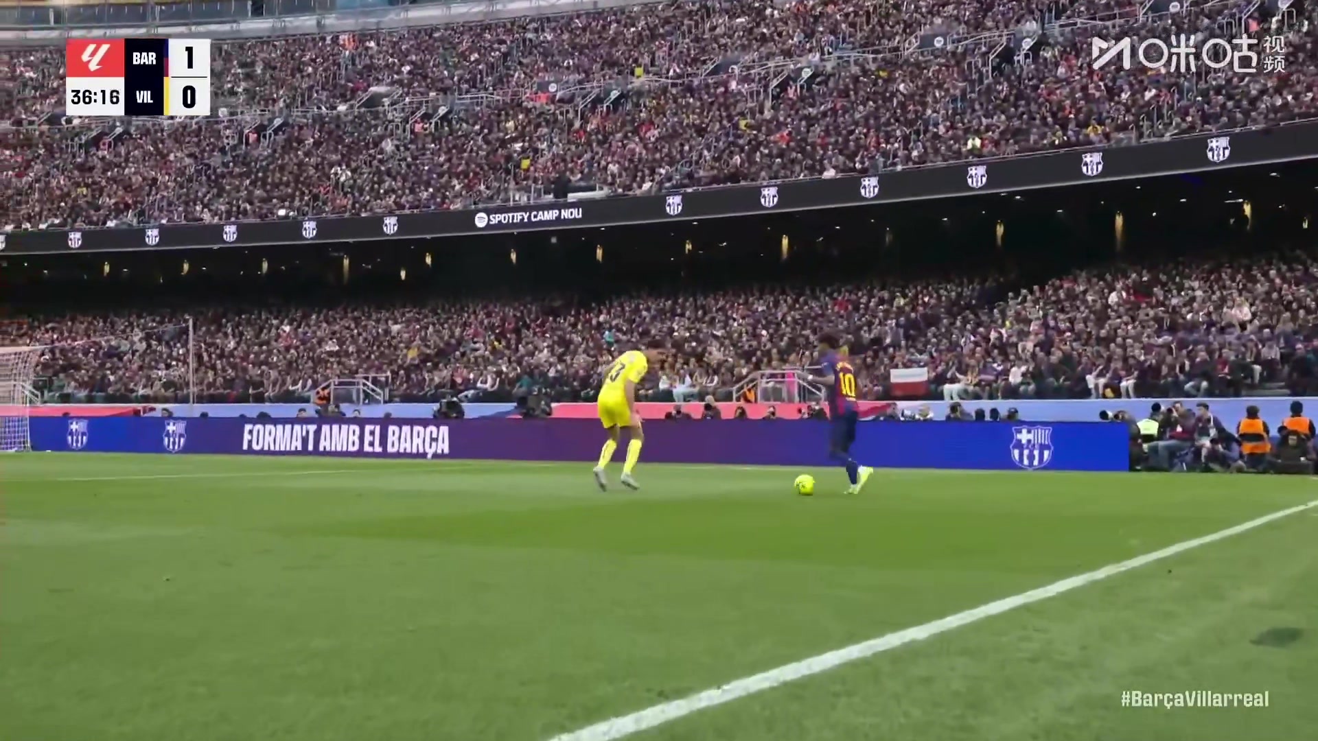 超强个人能力！亚马尔内切连过两人，随后招牌兜射破门！