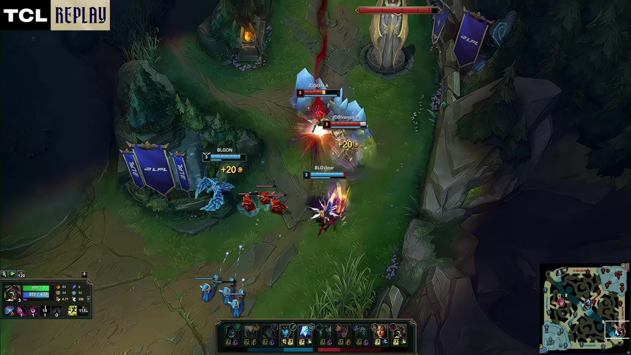 ON超高熟练度冰鸟助力Viper线杀，Knight不交闪遭HongQ单杀