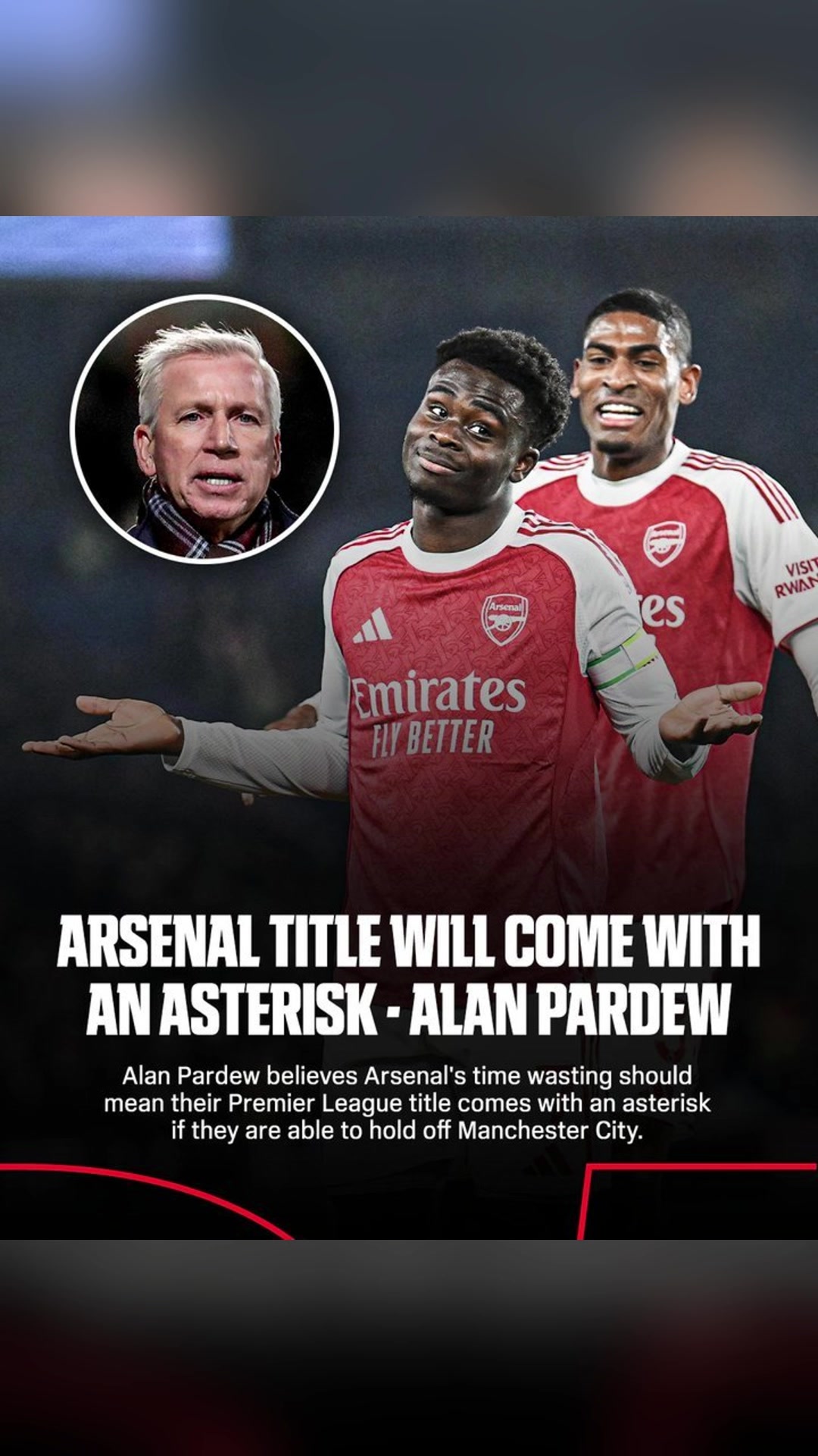 阿兰·帕杜：如果阿森纳夺冠，那阿森纳的冠军将会被打上**号