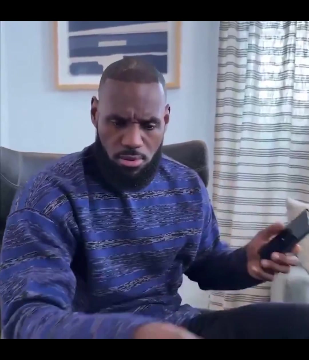 热火博主恶搞：当老詹得知阿德巴约打破自己热火队史得分纪录的反应