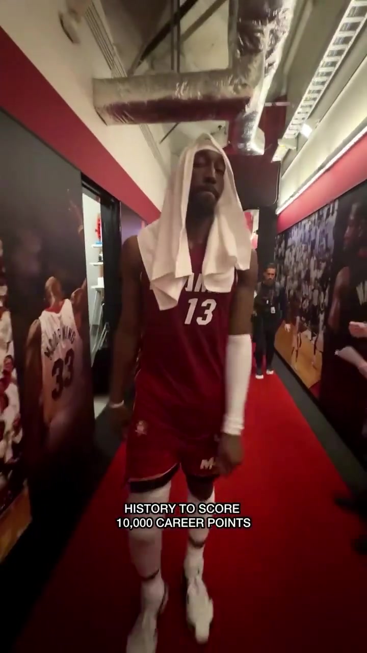 恭喜！前两天阿德巴约刚成为热火历史上第二位10000分球员