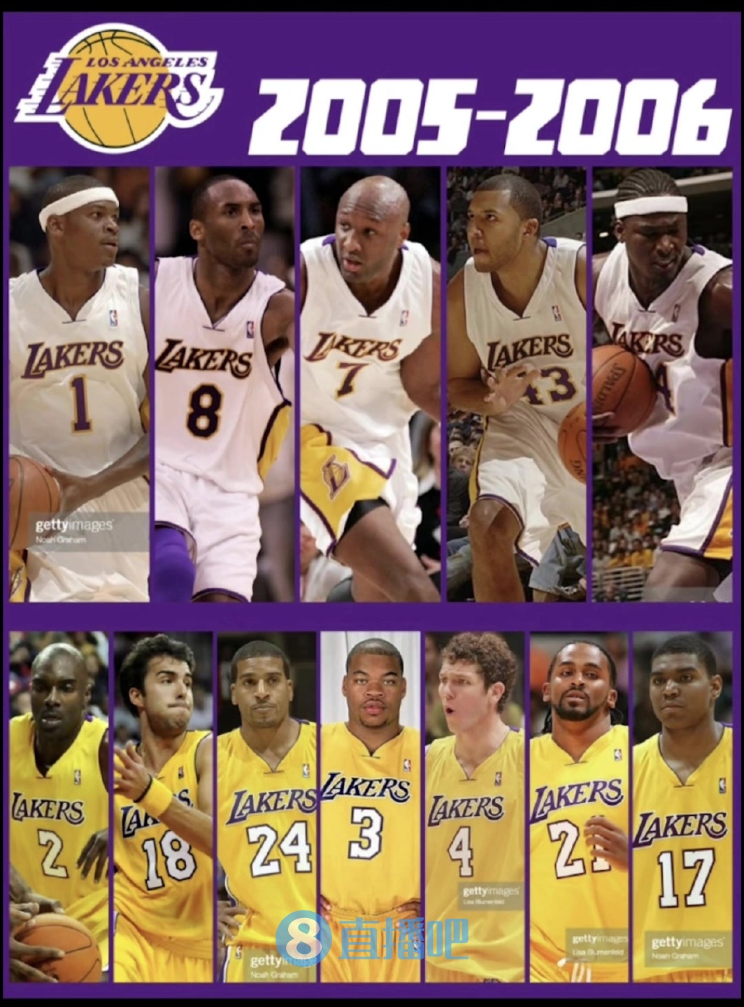 太寒酸了点？科比拿81分的赛季 湖人阵容是这样的~