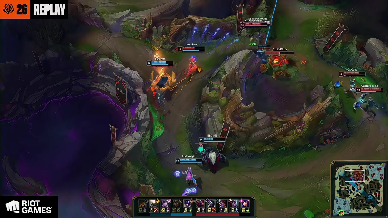 G2抓死Bin后却遭BLG反包 过于犹豫导致四人殒命