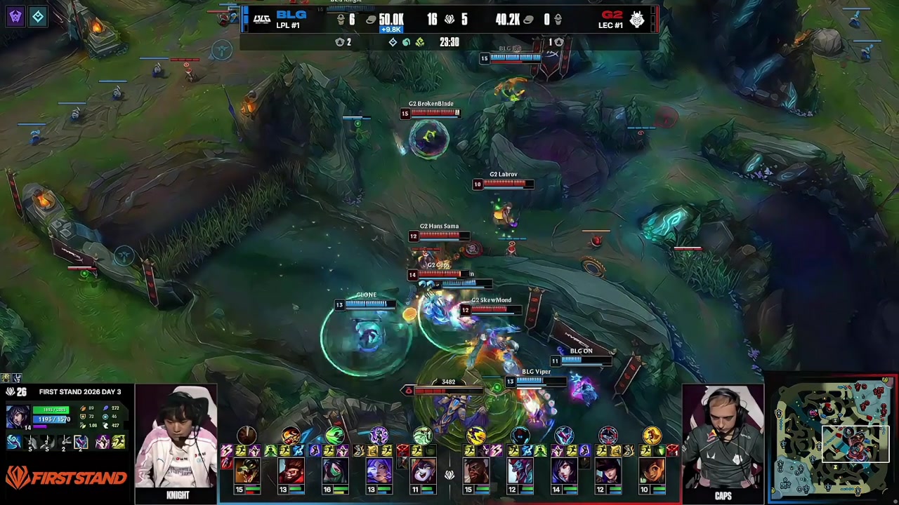 一打三！Knight阿卡丽独自面对G2三人 超高伤害直接拿下三杀