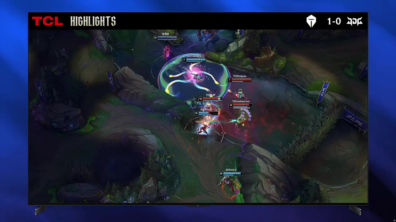 LPL第二赛段组内赛 JDGvsTES 第一局高光时刻
