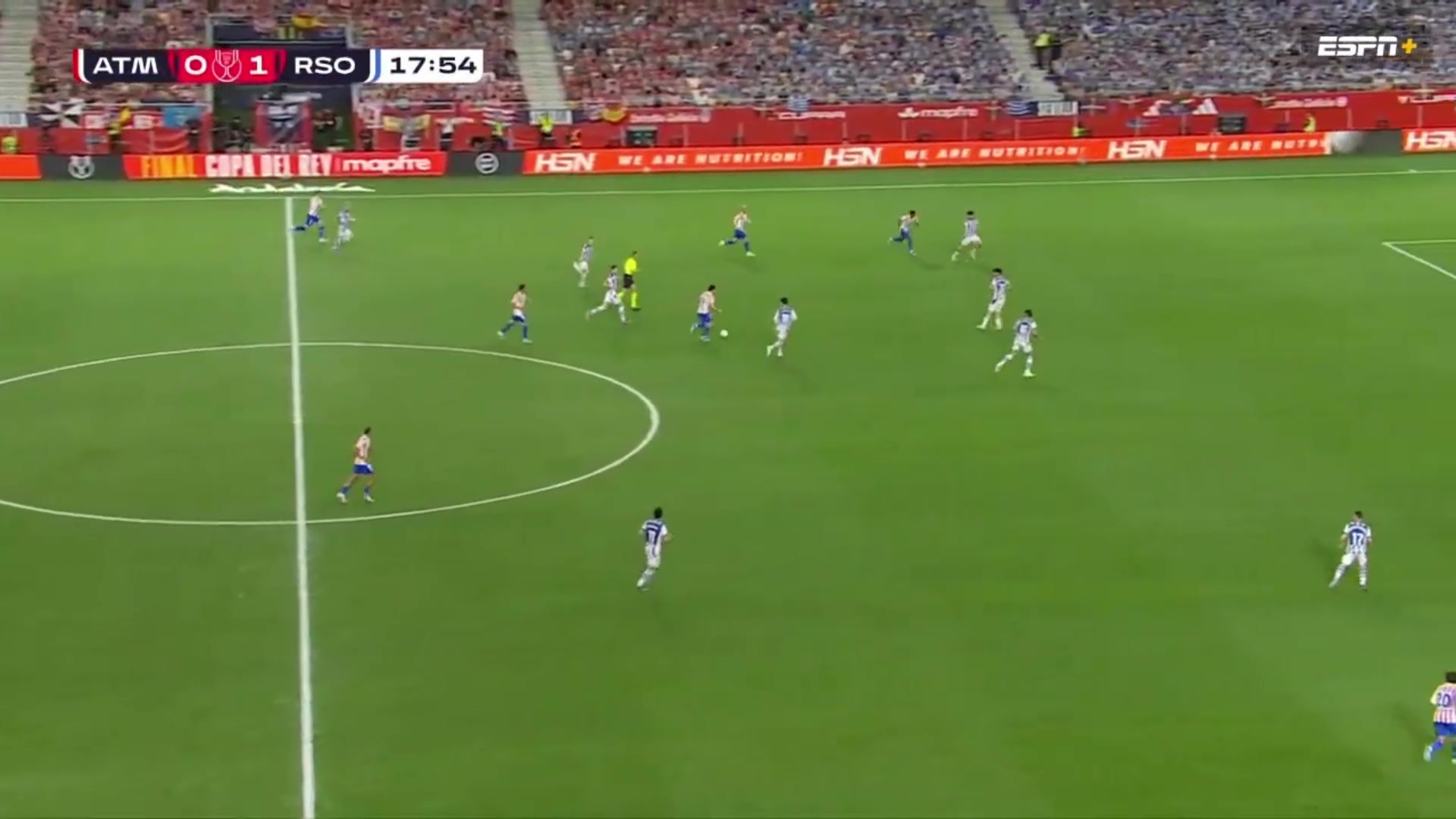 马竞扳平！格列兹曼左路横敲，卢克曼低射远角破门