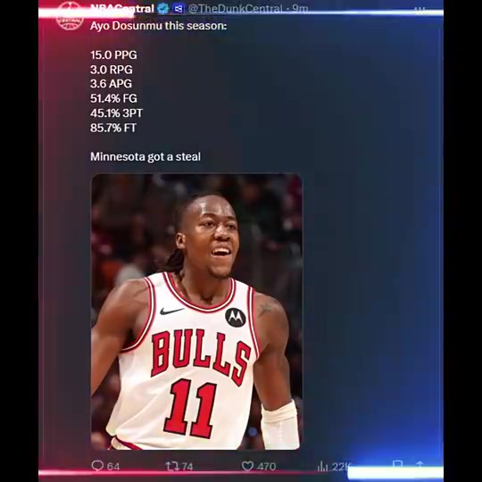 公牛咋想的？道苏姆被交易前三项命中率51+45+85！超高效