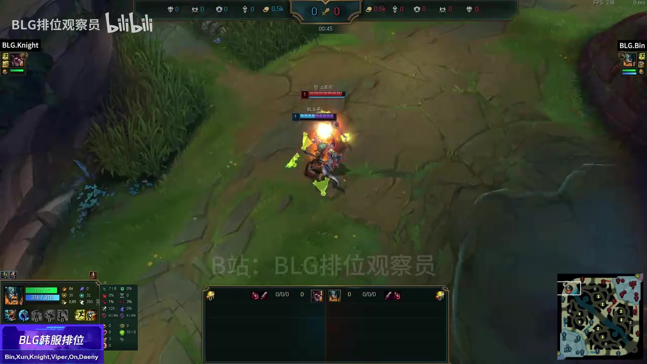 疯狂SOLO！Bin找Knight深夜练习奥拉夫对线