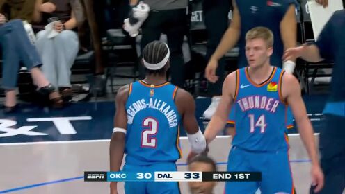 2026年10月29日 NBA常规赛 雷霆 - 独行侠 精彩镜头