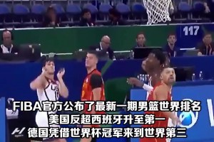 FIBA公布最新一期男篮世界排名：中国男篮被日本、黎巴嫩反超