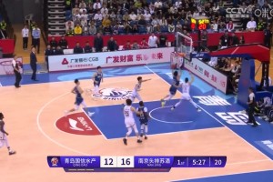 解说忍不住惊呼！杨瀚森运球丝滑转身过人，直接暴起单臂隔人劈扣