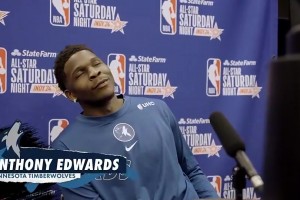 爱德华兹今年全明星采访：没想过当NBA的门面，目标只想在明尼苏达夺冠！