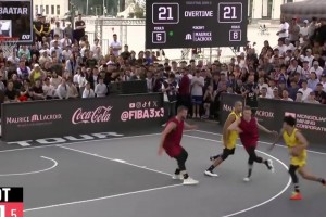  Three person basketball match has 23 points!