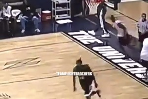 残暴隔扣！这个时候的詹姆斯，才只有14岁啊！