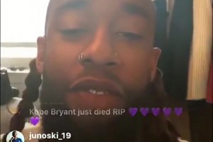 科比当年发生意外时国外名博主在直播 看到弹幕提示一下震惊了