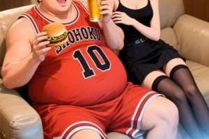 【AI】据说这是和晴子结婚之后的樱木花道？发福了哈~