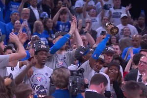 新晋雷神⚡SGA荣获西决MVP，雷霆主场球迷高呼MVP！！！