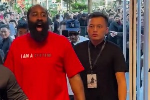 一年的等待！哈登已抵达广州！登哥中国行终于来了~