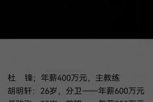 真假？网传广东男篮的工资单：徐杰年薪仅70万！