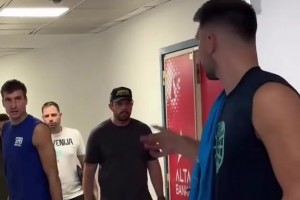 东契奇博格丹球员通道相遇，他们聊了什么呢？