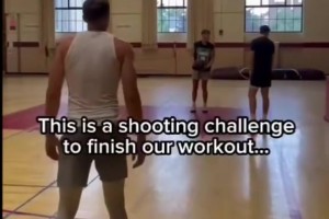 射手的本能！0.4秒！邓肯罗宾逊极致快速三分球投篮训练！