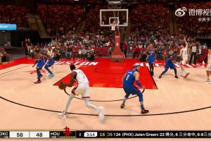 已经迫不及待了！火箭球迷在2K中操作杜兰特打爆卫冕冠军雷霆！
