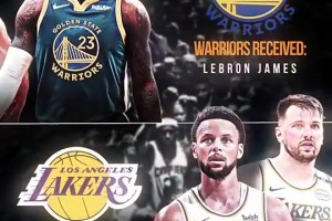 根本不敢想啊！美媒模拟湖勇炸裂交易：詹姆斯&库里互换东家