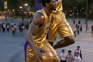 如果湖人为詹姆斯科比一起立雕像，这个如何？