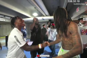 梦幻联动！甲亢哥偶遇JJJ和莫兰特，向二人介绍华为手机！