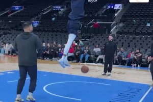 今天将迎来复出！小琼斯赛前热身训练，状态看上去相当不错！